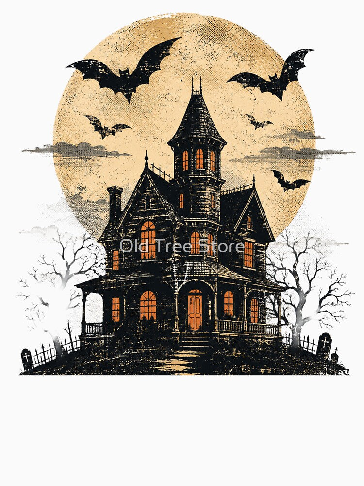 Haunted House Silhouette by Old Tree Store