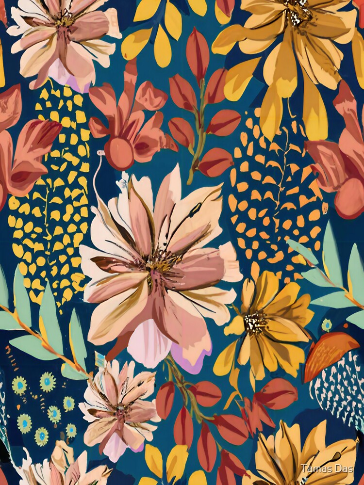 Harvest Hues and Petal Perfection Fall Floral Backgrounds by Tamas Das