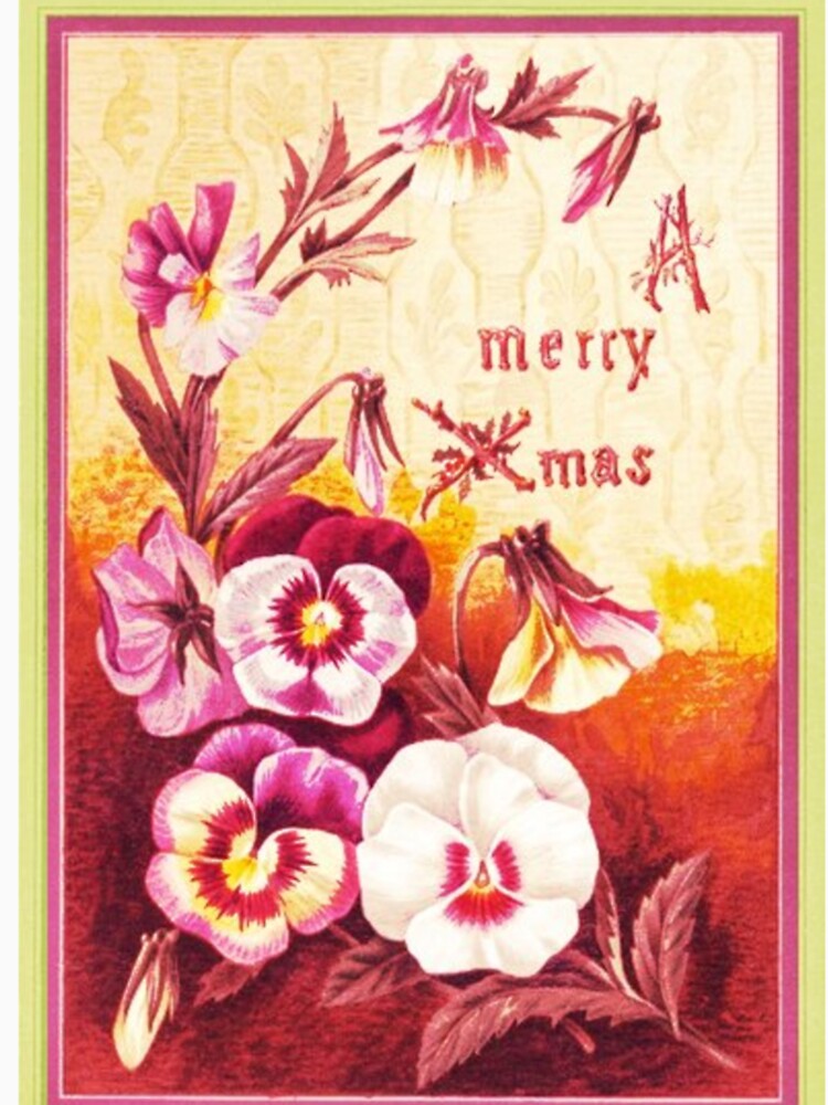 Vintage Christmas Card Merry Xmas by sweetartnc