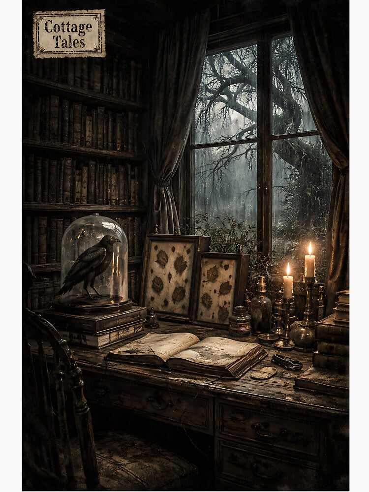 The Library of Fading Echoes - Dark Cottagecore by bapupa