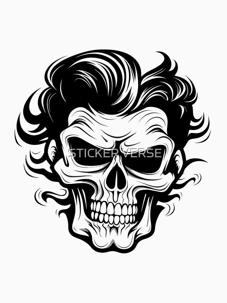 Skulls Shirt,Spooky T Shirt,Skulls Shirt,Goth Shirt,Skeleton T Shirt,Skulls Clothing,Trendy Shirt For Women, Melting Skull T-Shirt by STICKER VERSE