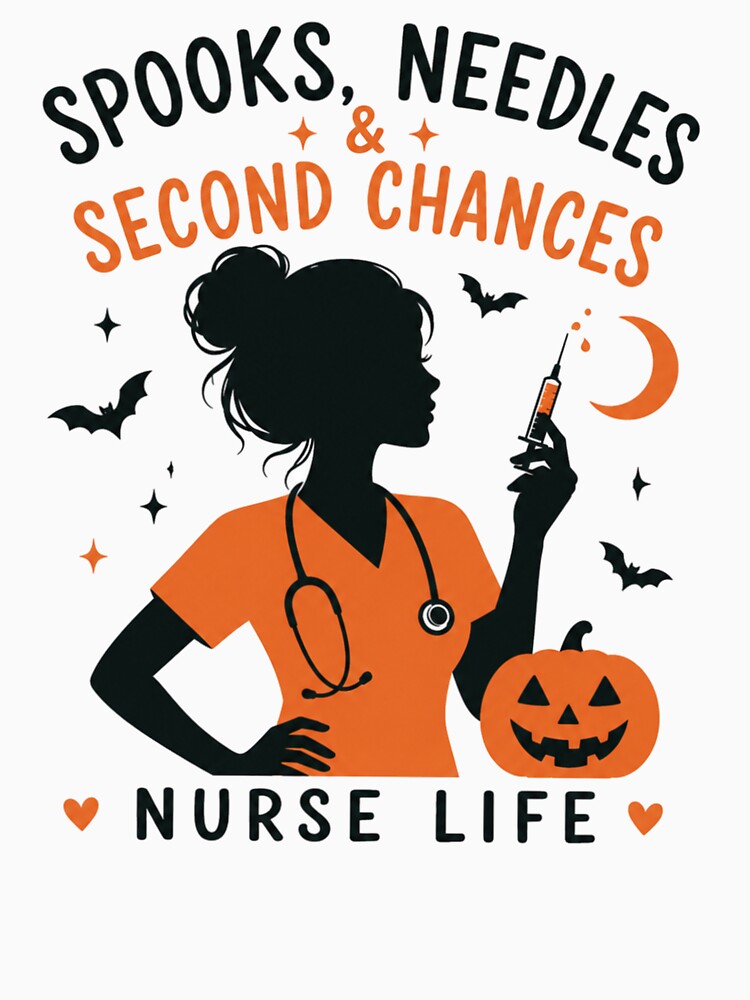 Spooks Needles & Second Chances Nurse Life Halloween Funny Aussie Nurse by Yellowriversss