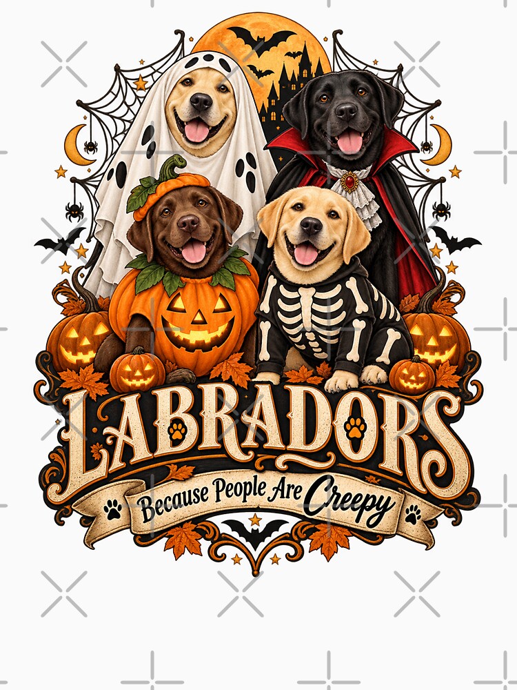 Labradors Because People are Creepy Halloween Dogs by will freed18