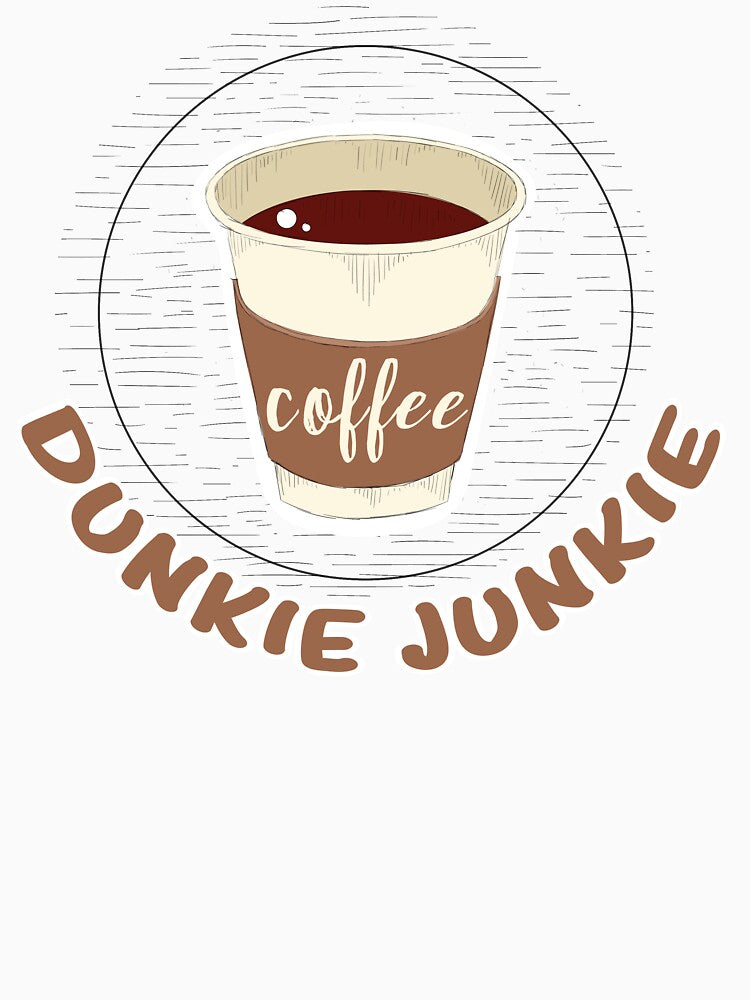 Dunkie Junkie Love Funny Coffee Sayings Novelty T-Shirt by ILHAMI