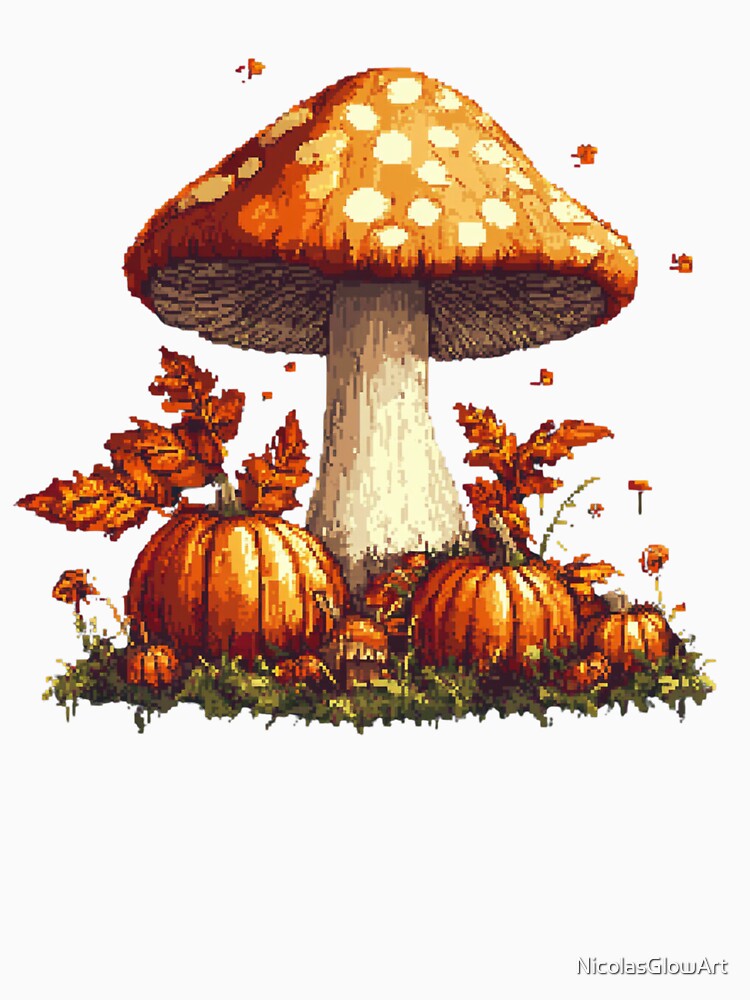 Mushroom Autumn Design by NicolasGlowArt