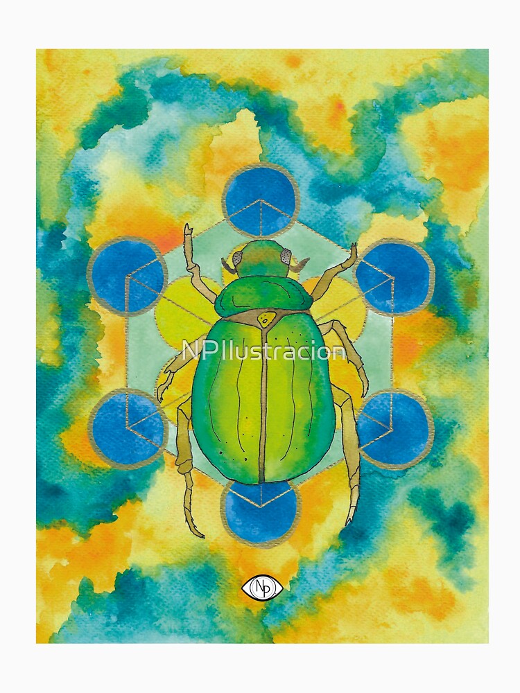 Metatron's Cube with Scarab by NPIlustracion