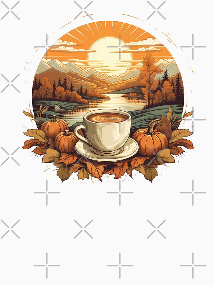 Pumpkin Spice, Sunset, Mountains, Rivers, Trees Fall GIft by NearlyNow
