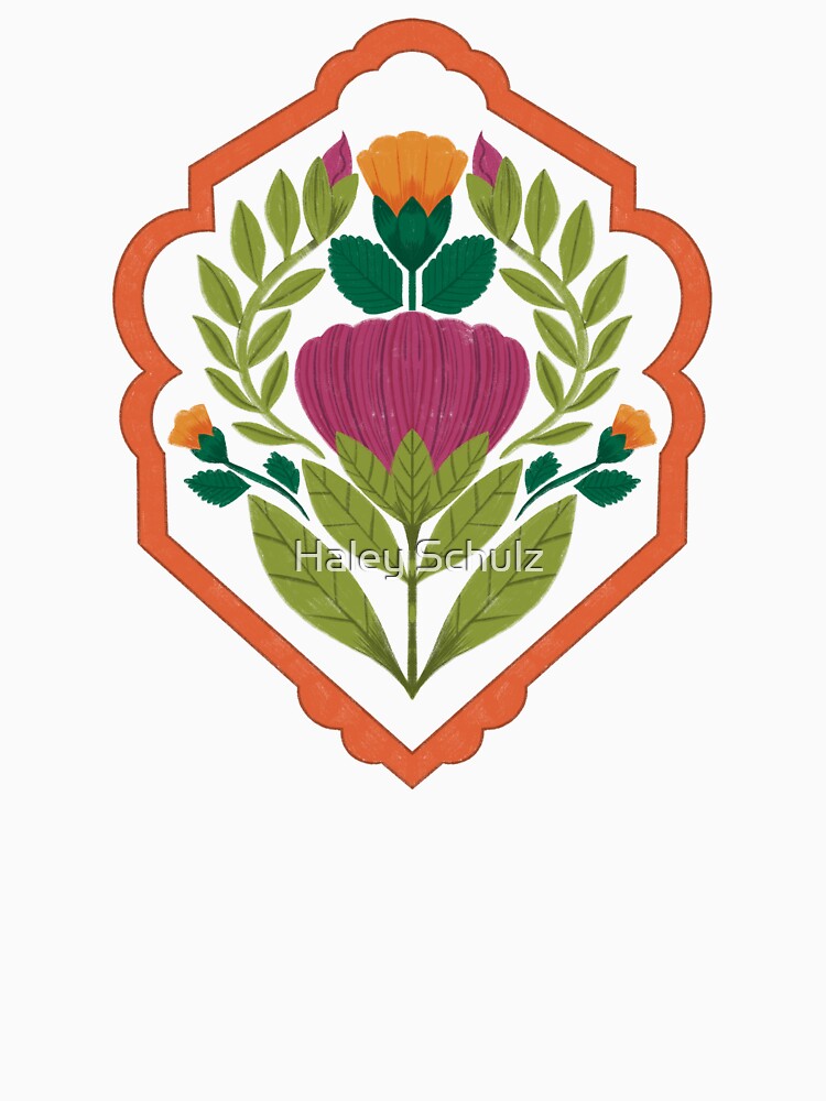 Botanical pressed flower illustration by Haley Schulz