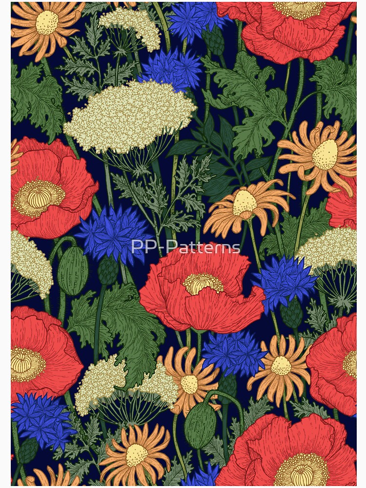 Spring wildflowers - retro pattern by PP-Patterns