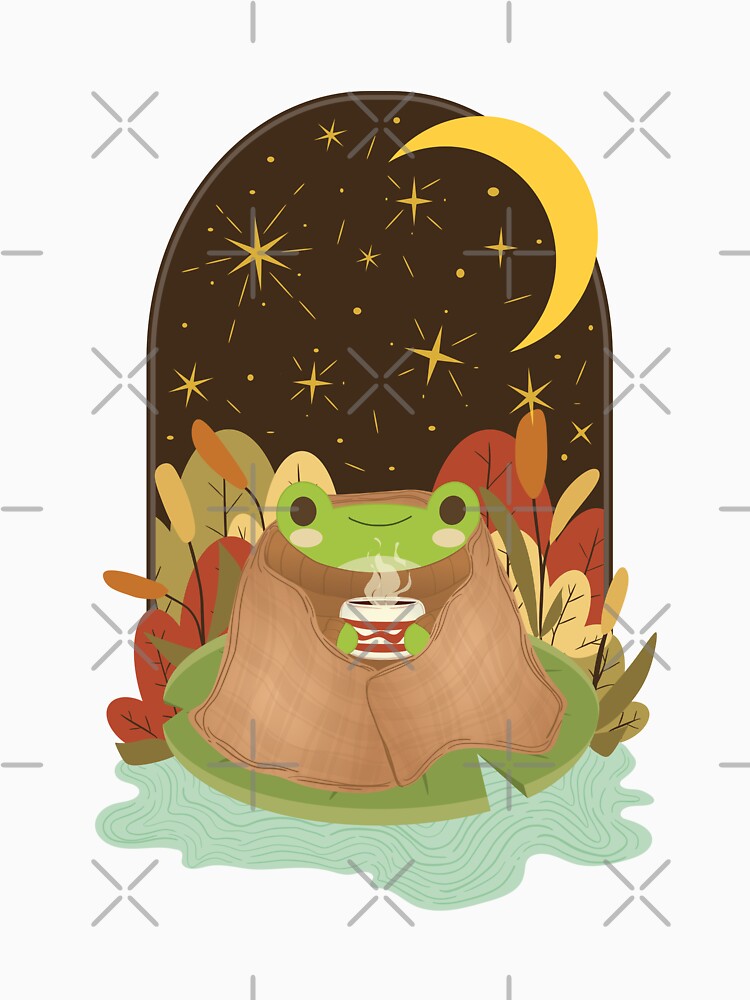 Autumn Frog Nighttime Tea by KateAngelaArt