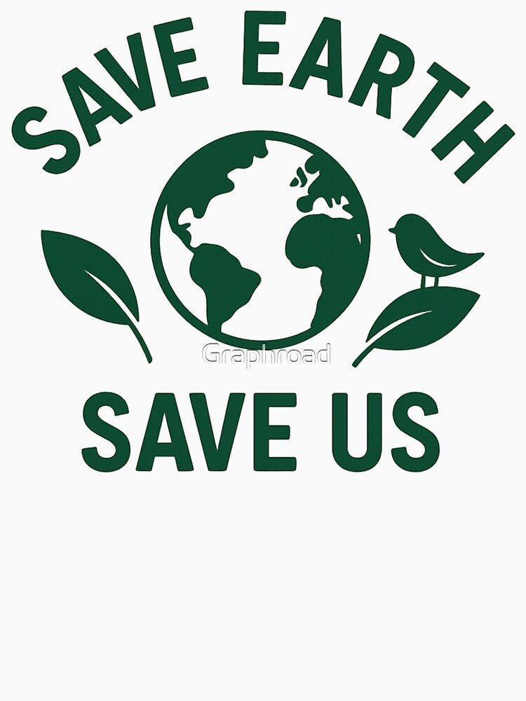 Save the Planet Tee – Minimal Earth Love Design by Graphroad