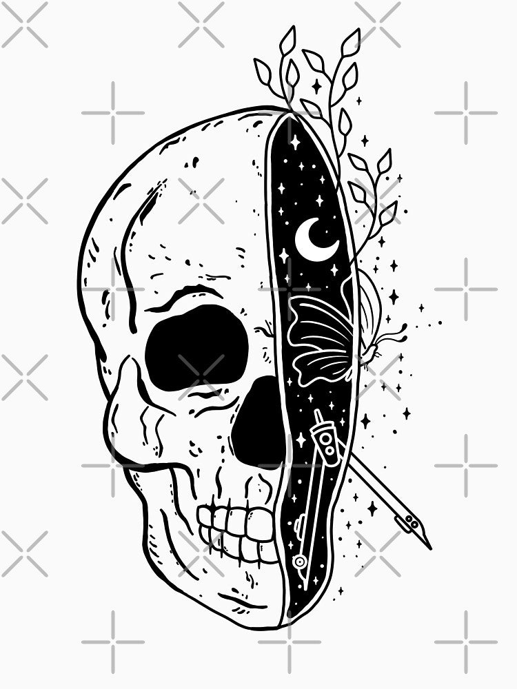 Skull and Science by ethnicdrawing