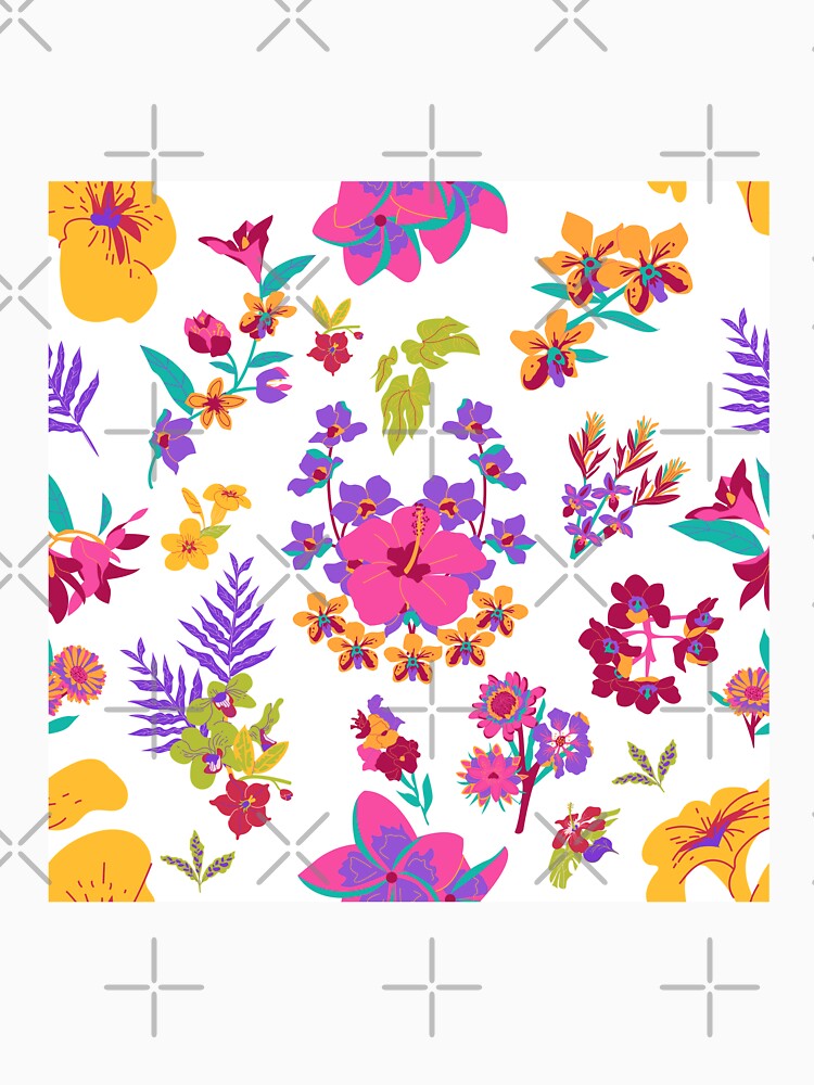 Vibrant Botanica Lush Floral by DonneeCreations