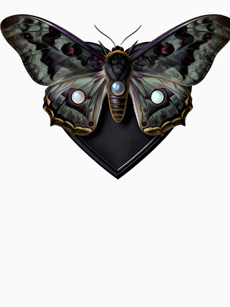 Gothic Luna Moth Moonstone Planchette by IllumeInk