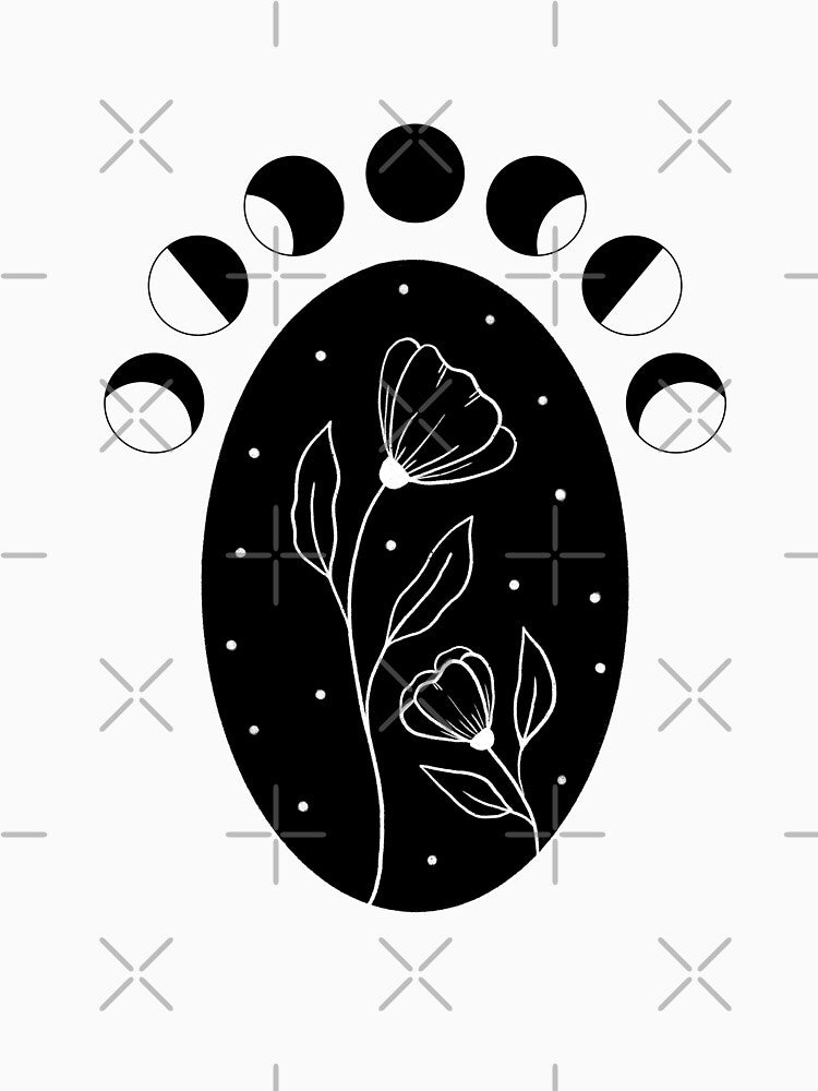 moon phases flowers by haroulita