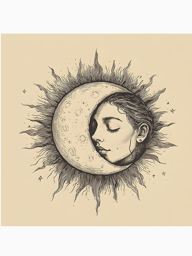 Sun Moon Celestial Line Art by qfvnisfenj3