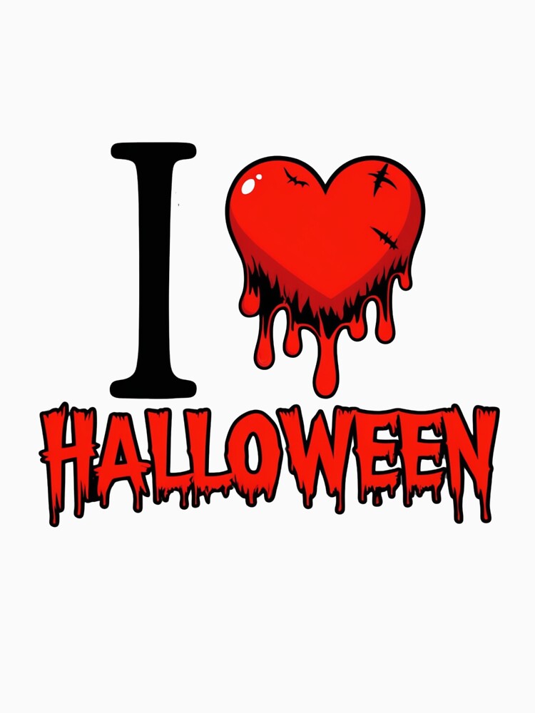 I Love Halloween Creepy Heart - Retro Spooky by haitrieuic96
