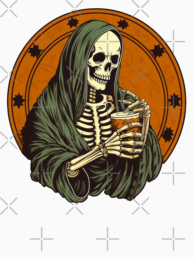 Hoody Skeleton with Coffee 5 by PaTToStudio