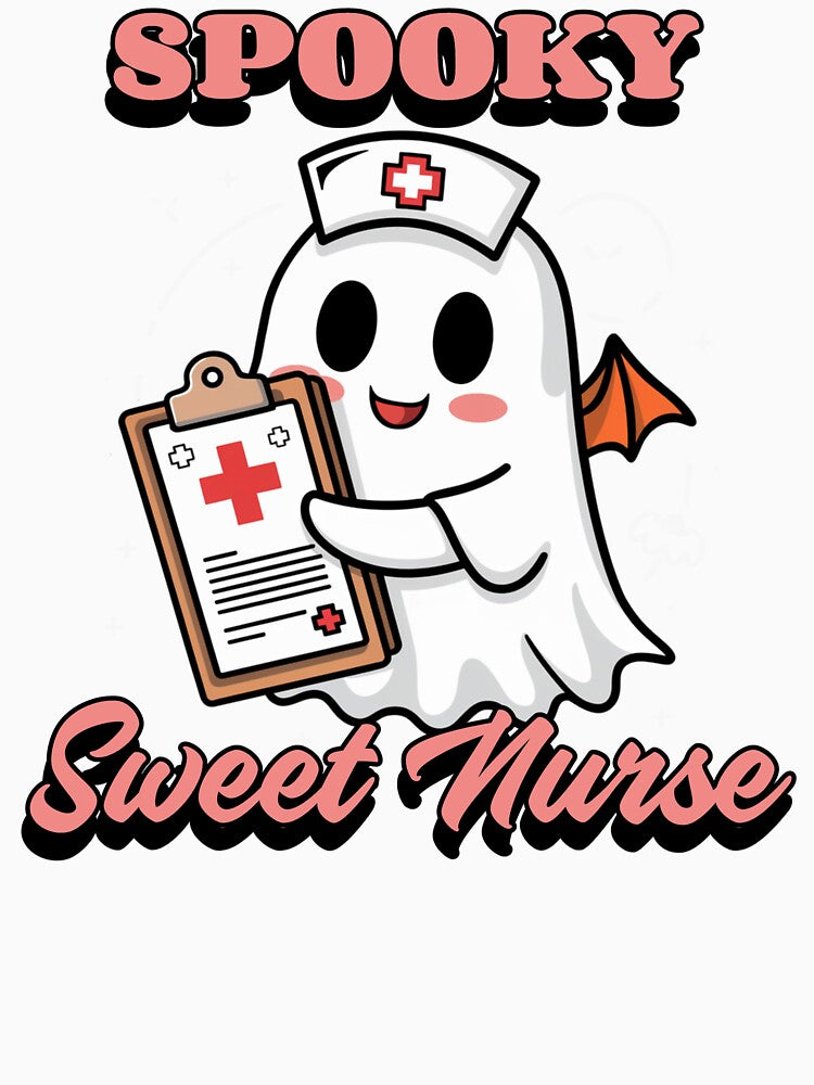 Spooky Sweet Nurse Cute Funny Halloween Nursing by NoonMoonApparel
