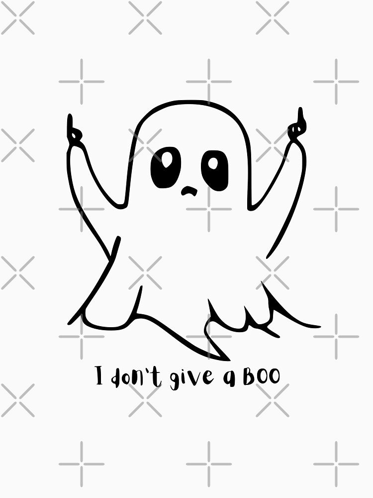 Cute snarky halloween ghost by filigreedigital