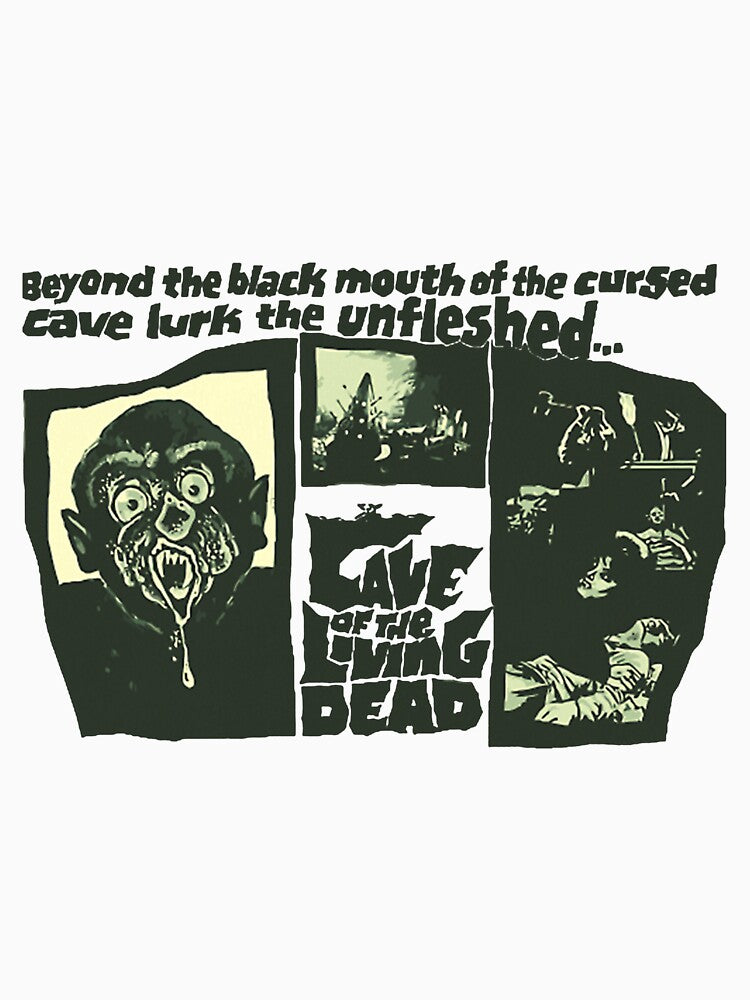 Cave of the Living Dead Vintage 60s Cult Horror T-Shirt by Cosette12l
