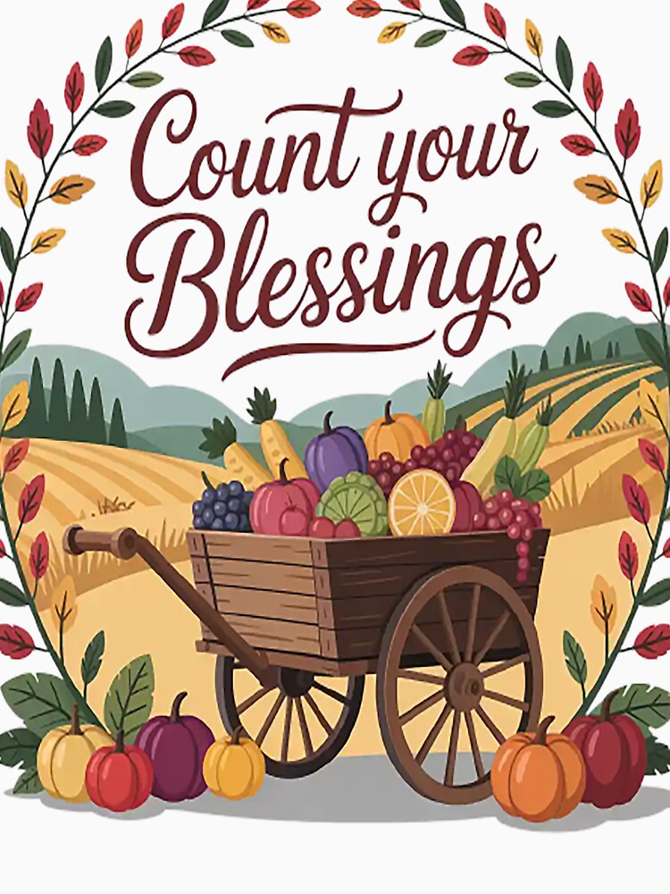 Celebrate Harvest Count Your Blessings Autumn Vibes by NicolaMail