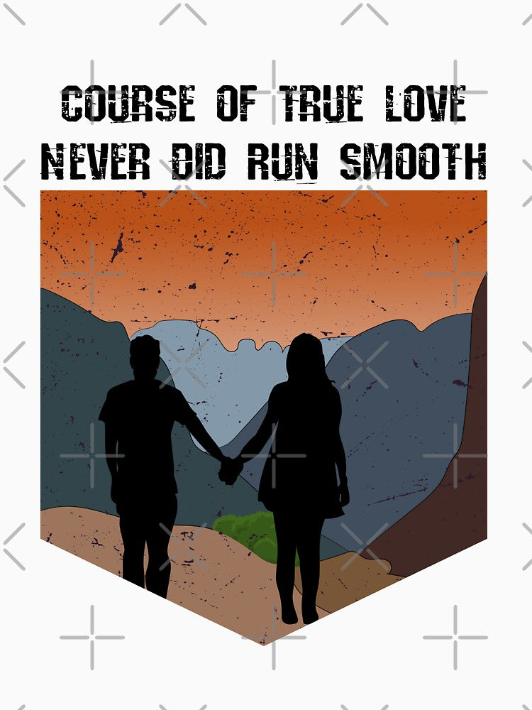 Silhouette couple Illustration in the Valleys by Store Artilia
