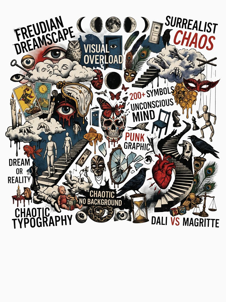 Surrealist Chaos & Freudian Dreamscape - Punk Graphic Collage T-Shirt, Poster, Sticker by afarkar