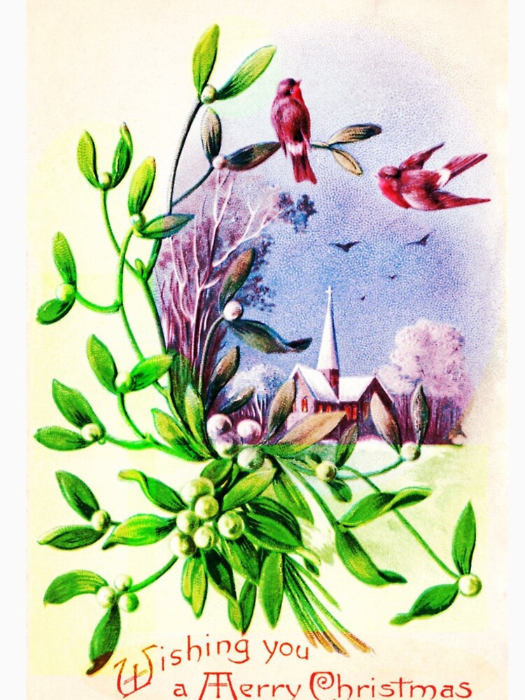 Vintage Merry Christmas Postcard by sweetartnc