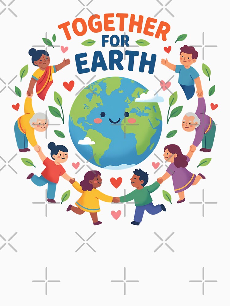 Together For Earth Kid playful cartoon by chattsuede