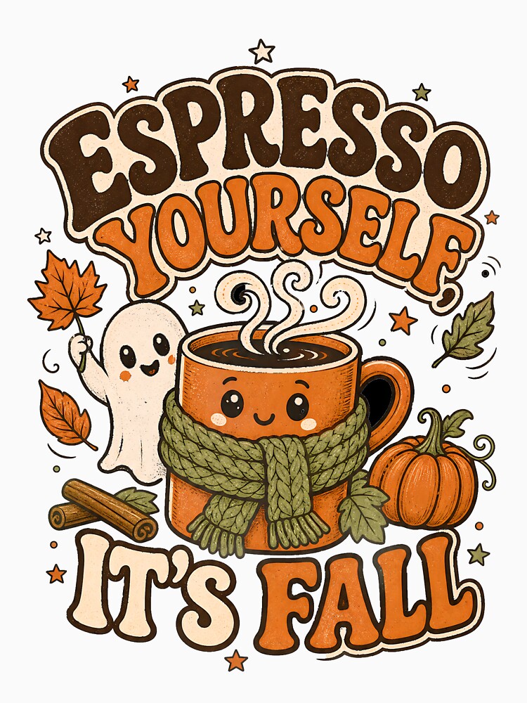 Espresso Yourself It's Fall Pumpkin Coffee by Zenith Design