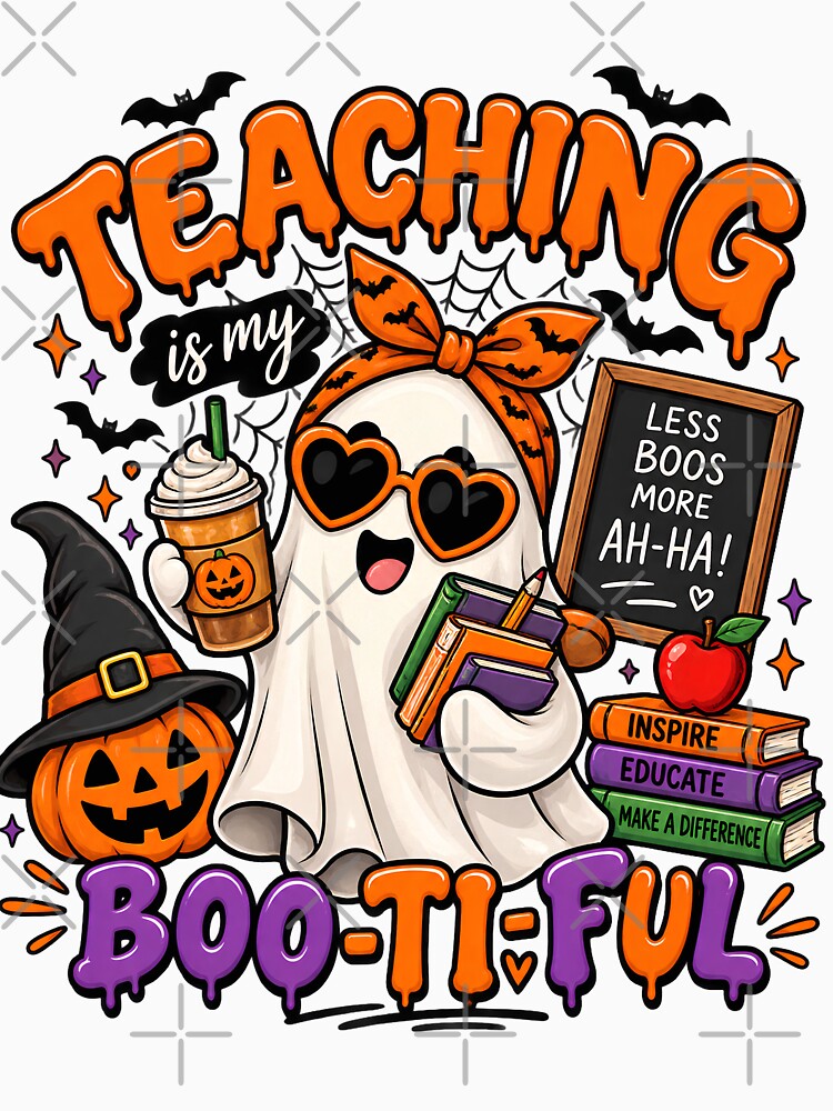 Teaching Is Boo-tiful – Cute Halloween Ghost Teacher Design by Gallery-yuuna