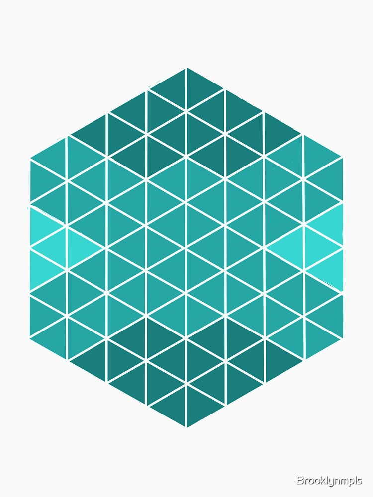 Teal Triangle Sacred Geometry by Brooklynmpls