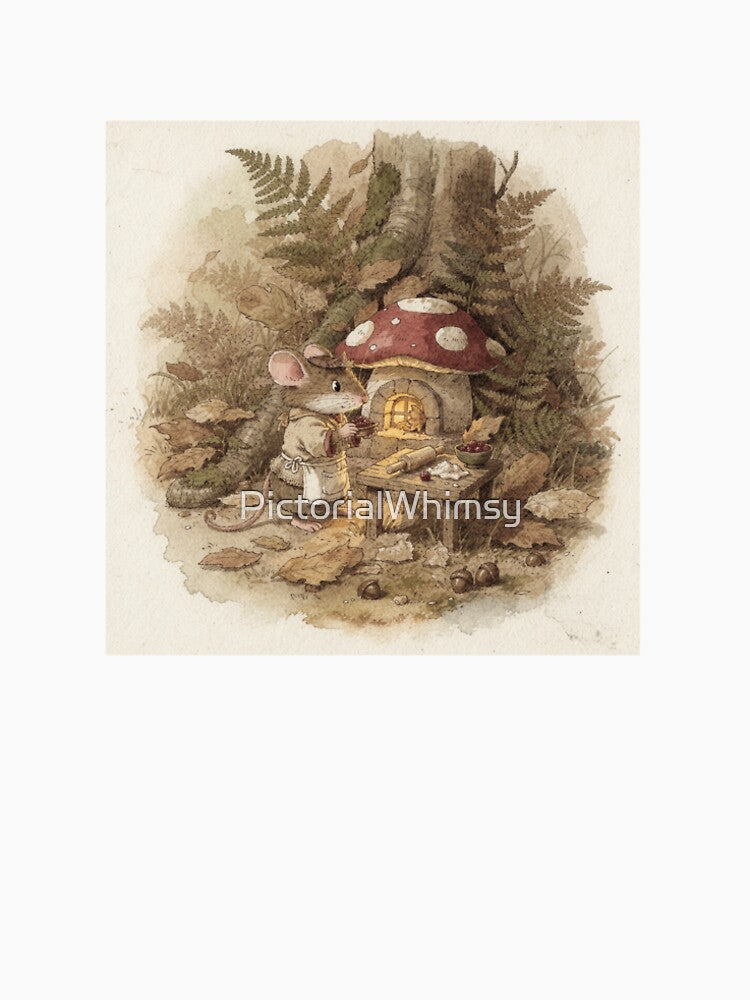 Mouse Folk Baking a Thimble Pie by PictorialWhimsy