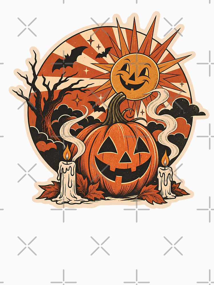 Retro  halloween pumpkin  sticker by ORcreation