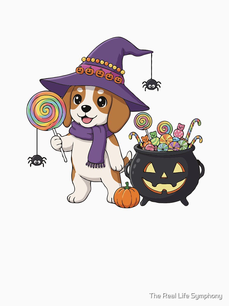 Magical Howl-oween Beagle| Cute Halloween Dog Art by The Real Life Symphony
