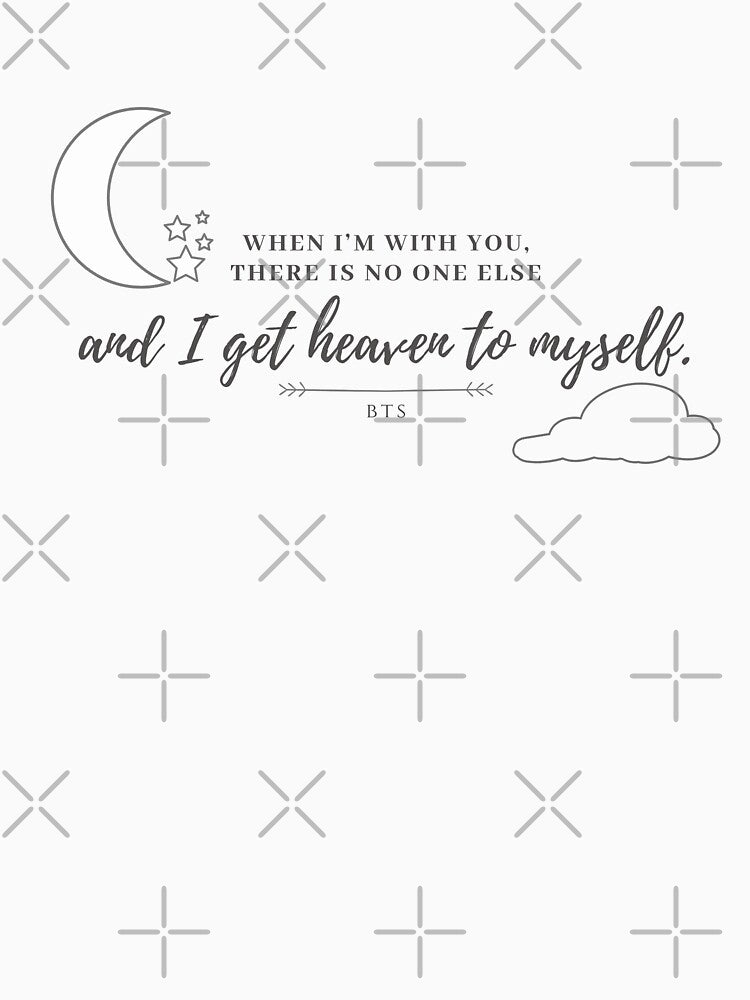 BTS JIN The Astronaut When Im with you there is no one else Run Seokjin Ep Tour Army Bangtan Minimalist Cute Lyrics Quote Trending Gift Aesthetic White by Winterlock