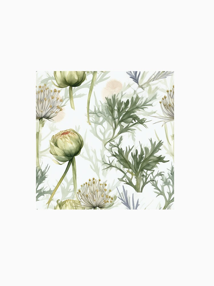 Botanical green flower pattern by PolarInk