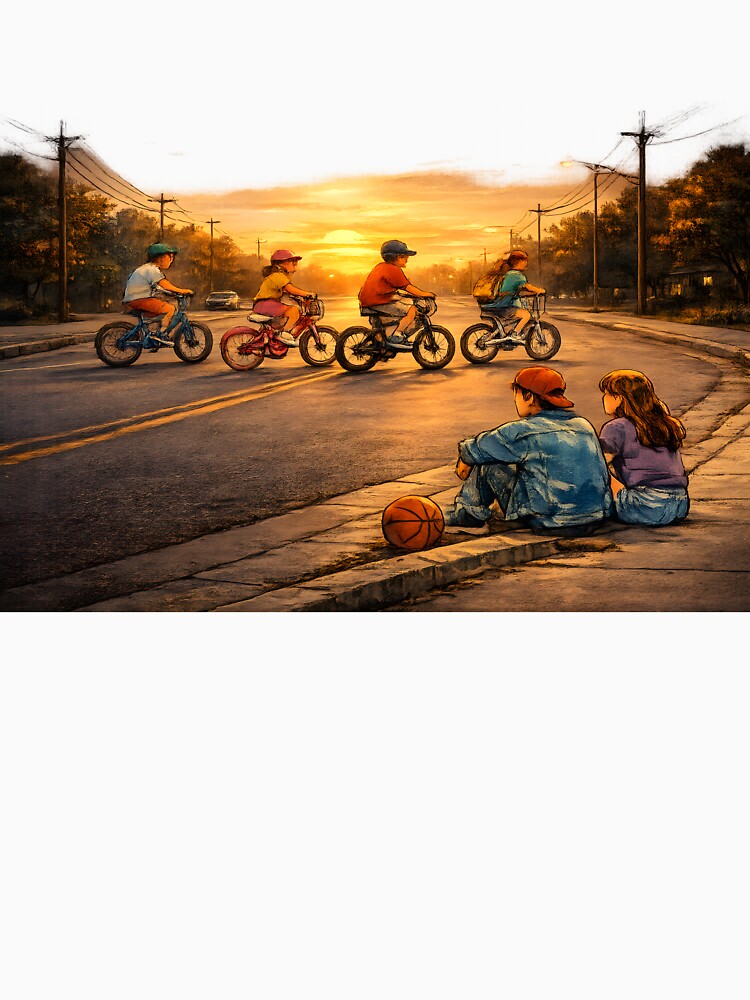 a group of friends on bikes by Troll Art & Delete
