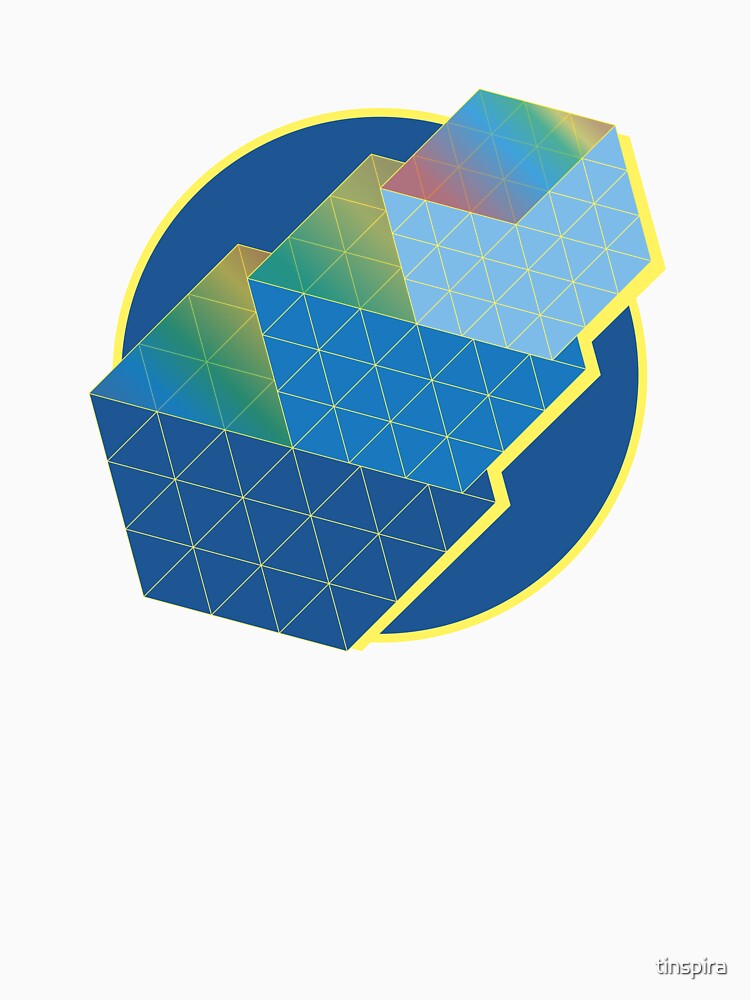 Blue Ascending Cubes by tinspira