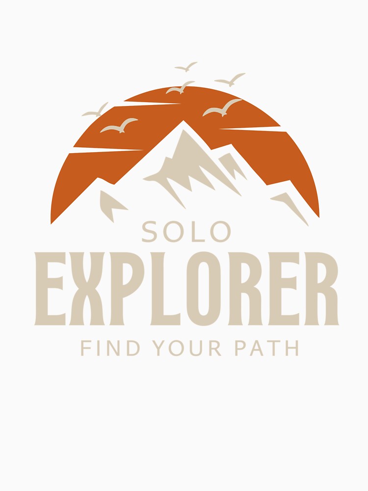Solo Explorer – Mountain Horizon Minimalist Adventure Design by VinciLab