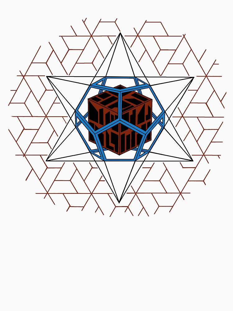 Dodecahedron Blue&Red by createVisions