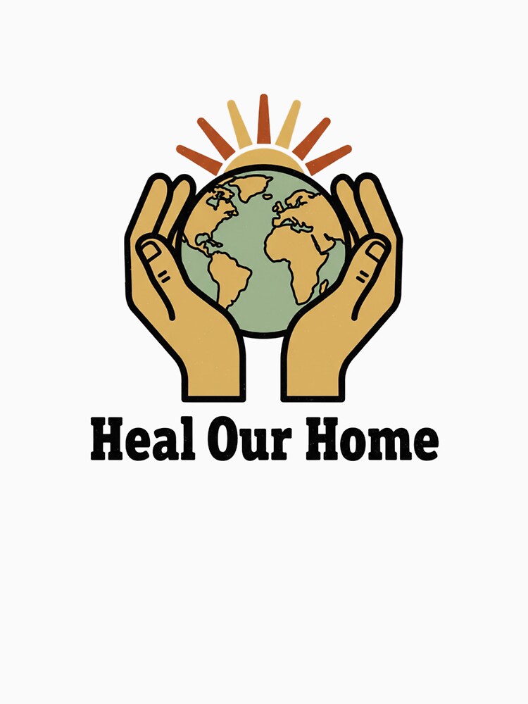 Sustainable Future - Retro Earth Day Global Healing by InkWeaveShop