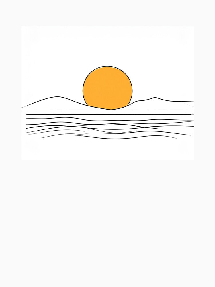 Sunrise – Minimalist Nature T-Shirt by ProjectYes
