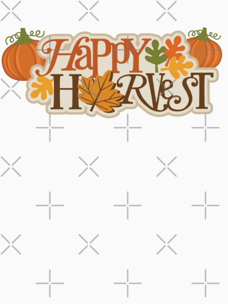 Festive Happy Harvest Pumpkin and Fall Leaves Design by MakersFolly