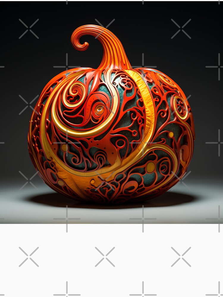 Linecut cyber psychedelic holiday pumpkin by dcrc