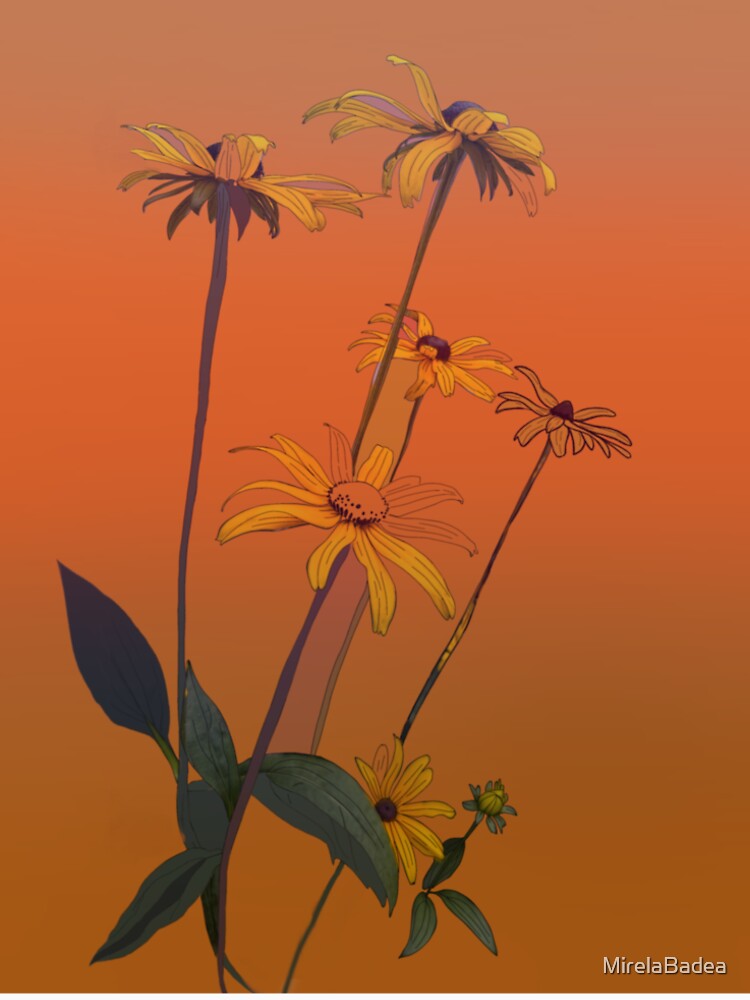 Golden Wildflowers at Sunset by MirelaBadea
