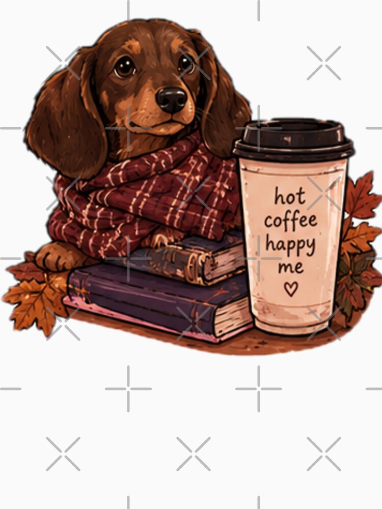 Daschund hot coffee happy me by anacdg