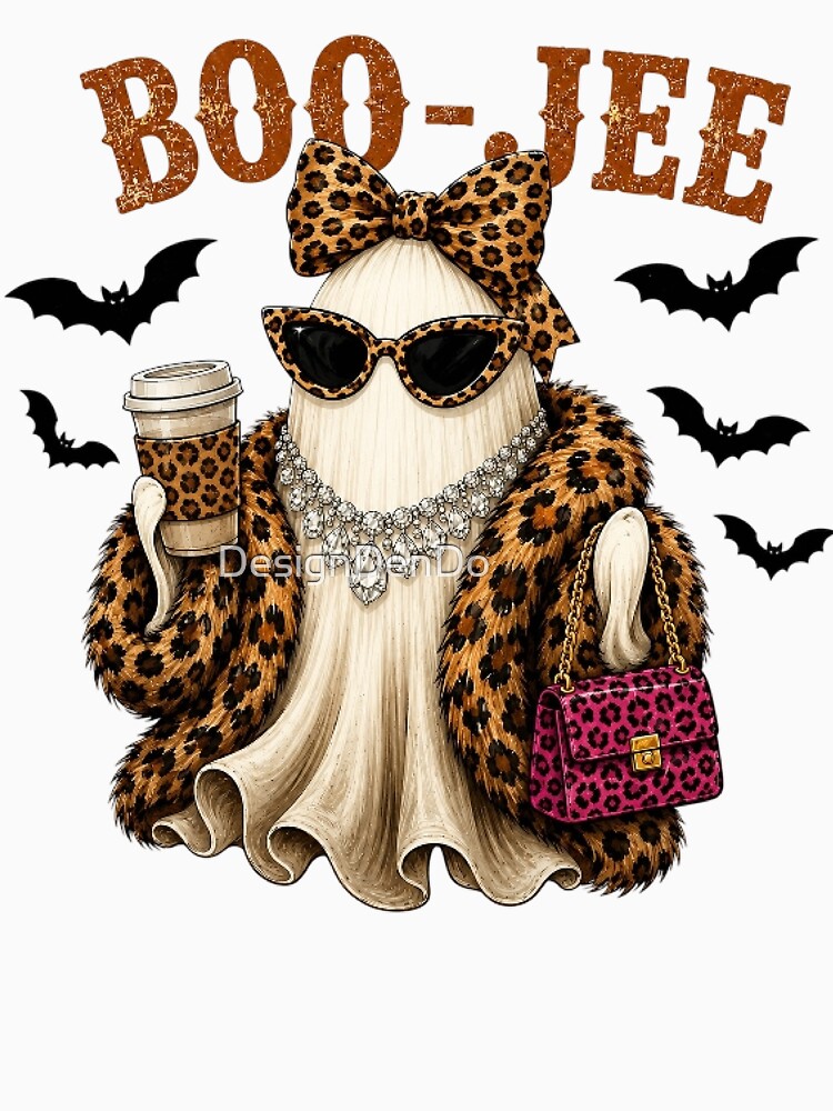 Boo-Jee Ghost, Leopard Ghost, Ghost Coffee, Funny Fall, Ghost, Girly Halloween Gift, Boojee by DesignDenDo ⭐⭐⭐⭐⭐