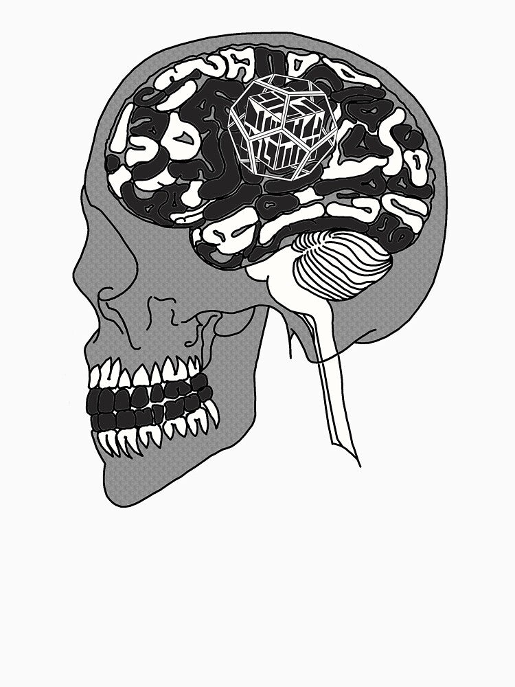 Dodecahedron Black&White Glossy Brain Damage by createVisions